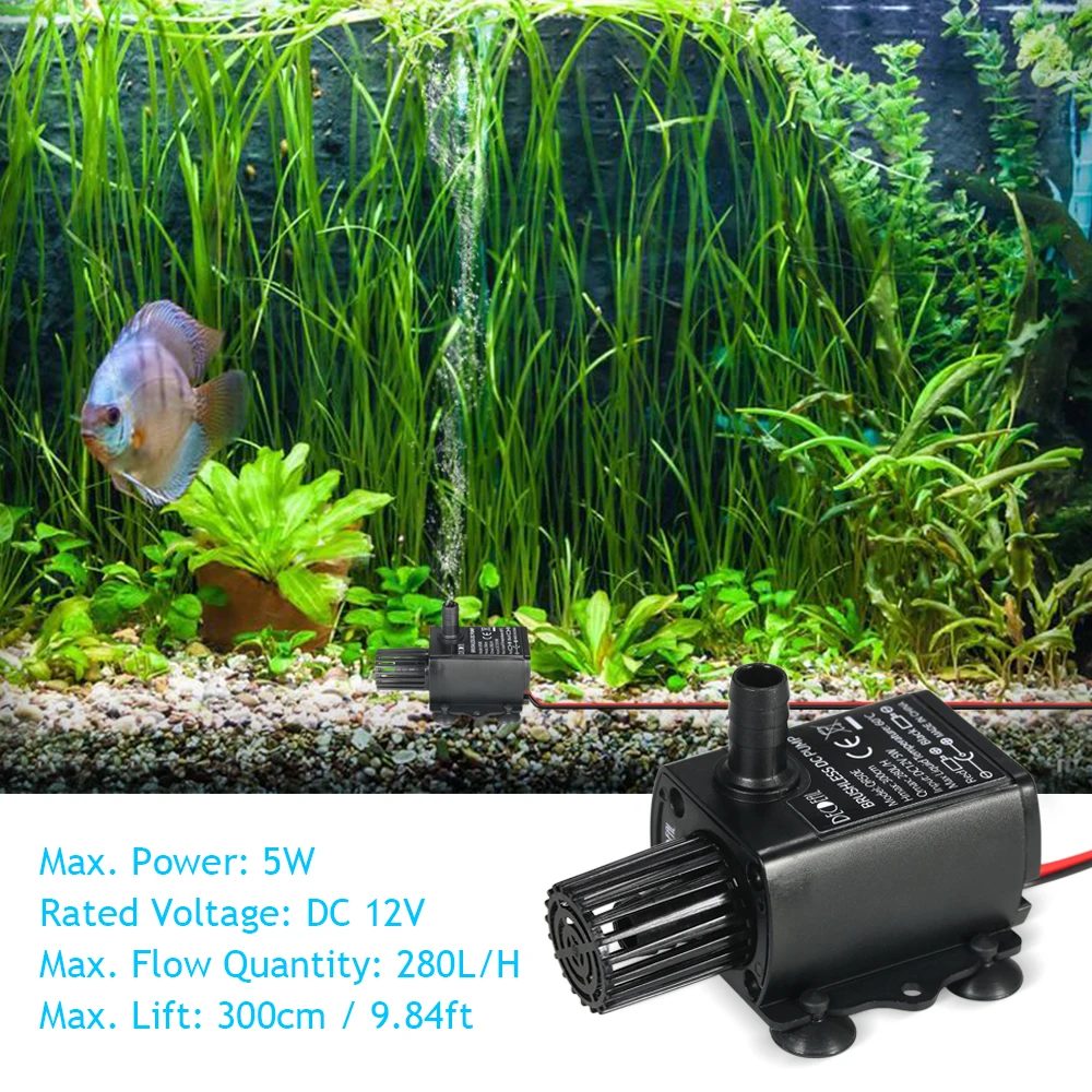 Dc12v 5w Ultraquiet Brushless Water Pump Waterproof Mini Submersible
