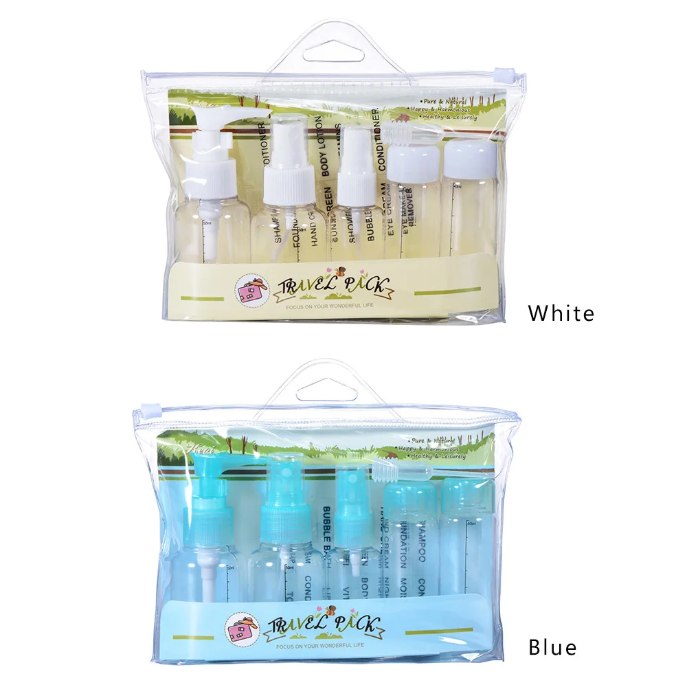 

5pcs/set Portable Empty Plasic Refillable Bottles Travel Kit Make Up Cosmetic Spray lotion Jars Tube Bottle Mini Perfume Bottle