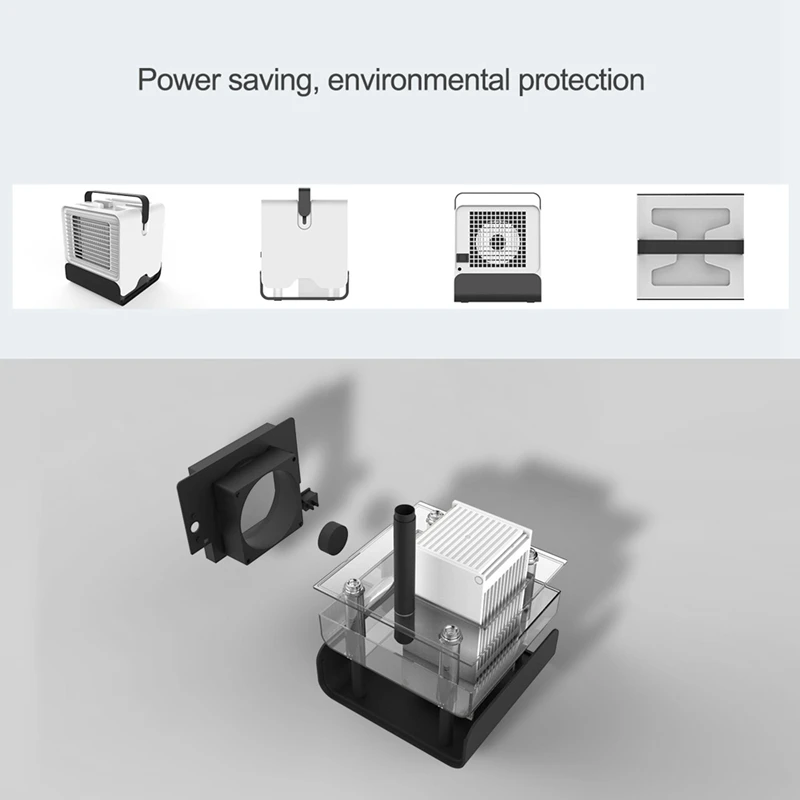 Персональный космический кондиционер, 4 в 1 Мини Usb персональный космический охладитель воздуха, увлажнитель, очиститель, настольный