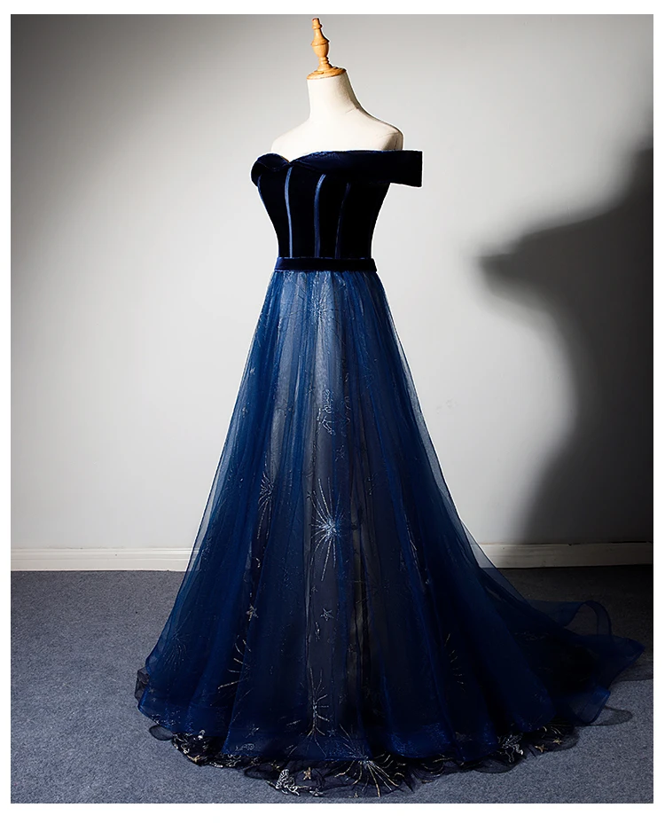 

Ho Navy Velvet With Organza Veil Ball Gown Stage Operaprincess Medieval Dress Renaissance Cosplay Victoria Antoinette/belle Ball