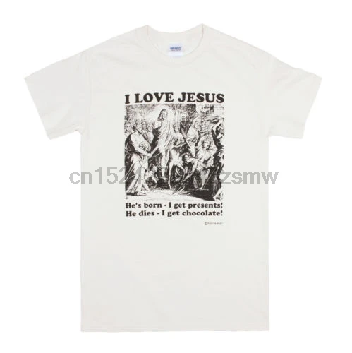 

I Love Jesus T shirt men Atheist Jesus Humanist Pastafarian Humour Easter Christmas printed tee shirt US