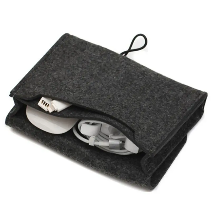 1 Дополнительный внешний аккумулятор сумка для хранения мелочей Твердый серый мини-войлочный адаптер сумка для передачи данных кабель мышь путешествия электронная коробка для хранения товаров