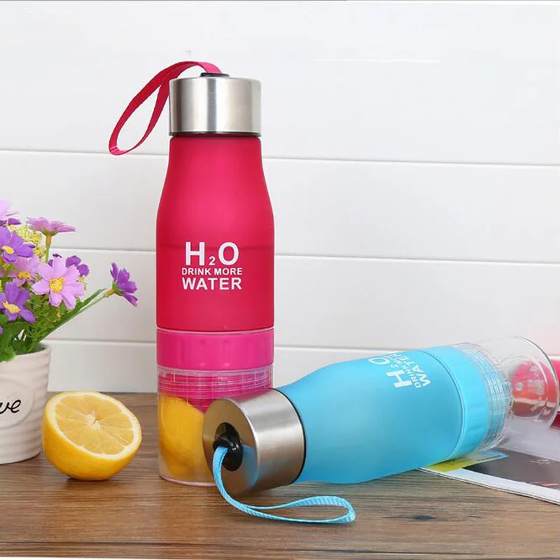 650 мл H2O лимонный сок фрукты бутылка для воды Infuser посуда спорта на открытом