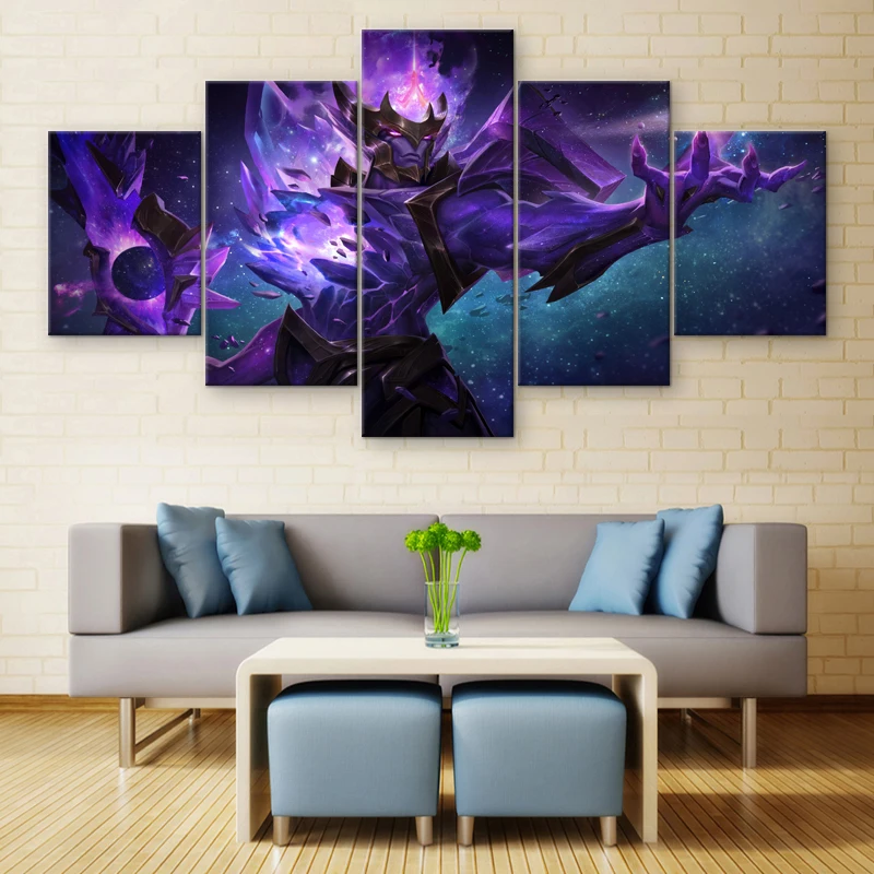 5-Pieces-Canvas-Printed-Pictures-Dark-Star-Jarvan-IV-Wall-Art-Game-Poster-Home-Decor-League