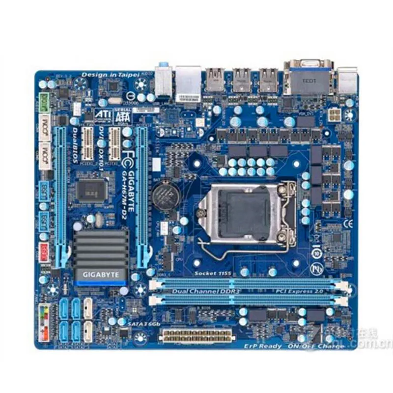 Материнская плата для Gigabyte оригинальная б/у настольного ПК 1155 H67 LGA i3 i5 i7 DDR3 16 ГБ |