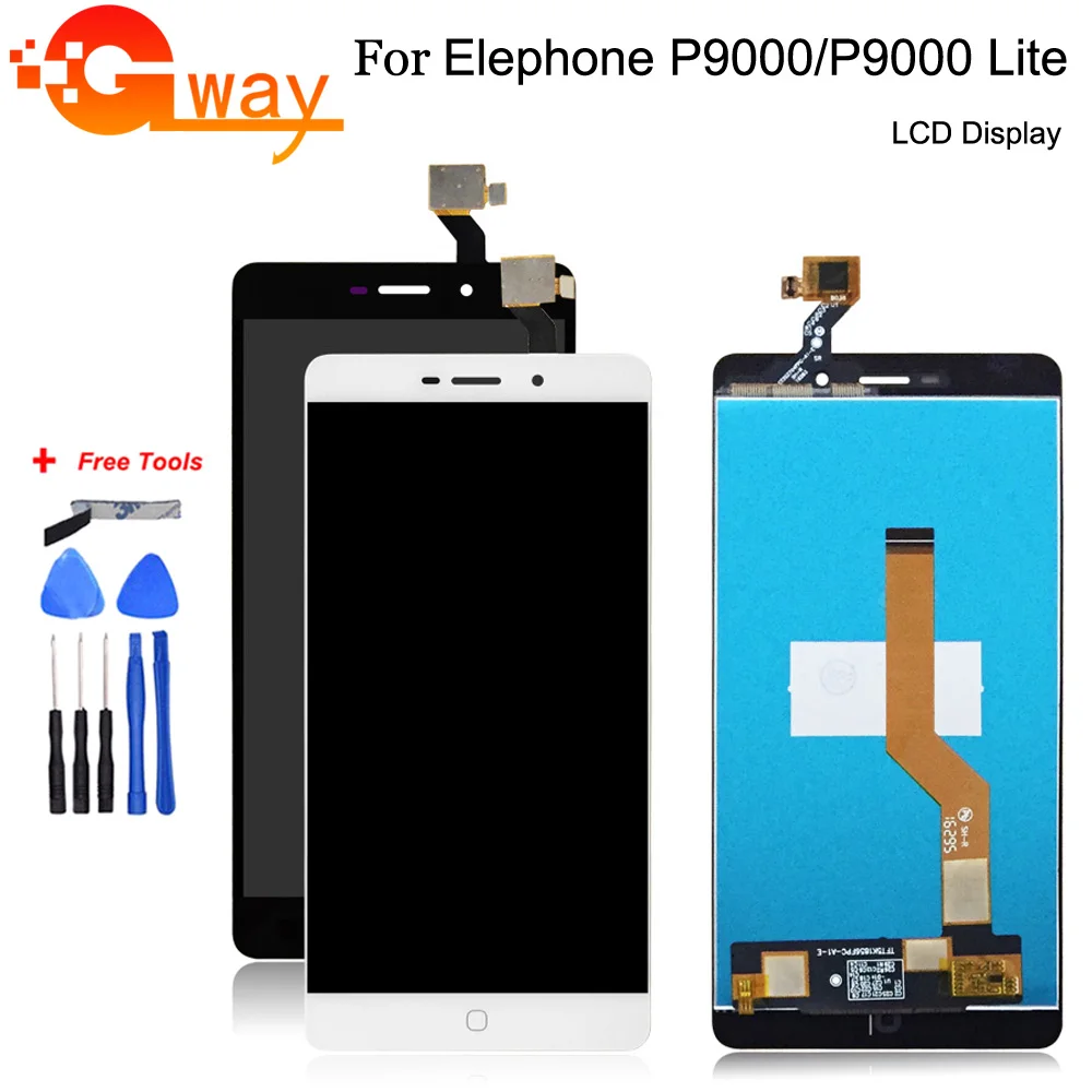 Goedkoop 5.5 Voor Elefoon P9000 P9000 Lite Volledige Lcd scherm + Touch Screen Digitizer Vergadering 100% Getest Voor Elefoon p9000 Lite LCD