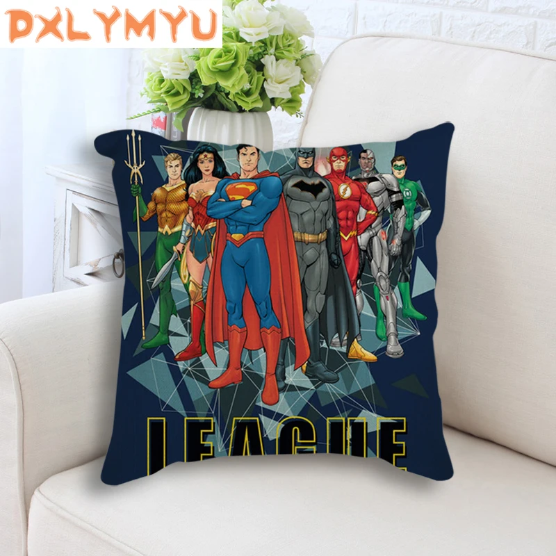 Бэтмен Супермен Лига Справедливости DC Comics Чехлы для подушек подушка супергероя декоративные бежевые Льняные Наволочки Чехол