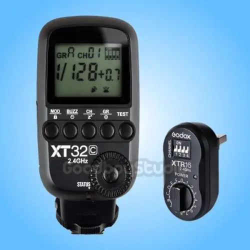 

Godox XT32C 2.4G Wireless 1/8000s High-speed sync Flash Trigger for Canon+ XTR-16 Receiver