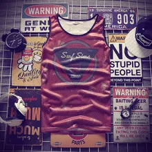 Хип-хоп топы с металлическим принтом Мужские летние 3d сетчатые облегающие футболки без рукавов Одежда для бодибилдинга 4XL