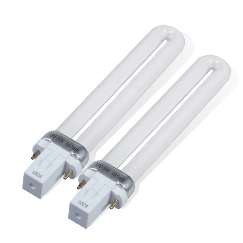 wholesale 100pcs Excellent 36W UV lamp Inductive / Electronic U-shape 9W Tube Bulbs Gel Nail Curing light bulb free shipping | Красота и