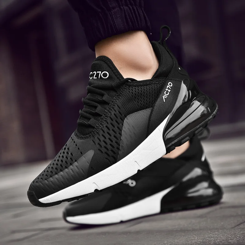 

2019 Men Fashion Light Weigh Anti Slip Sneakers Air Cushion Lace Up Brand Sport Shoes Breathable Large Size Running Shoes
