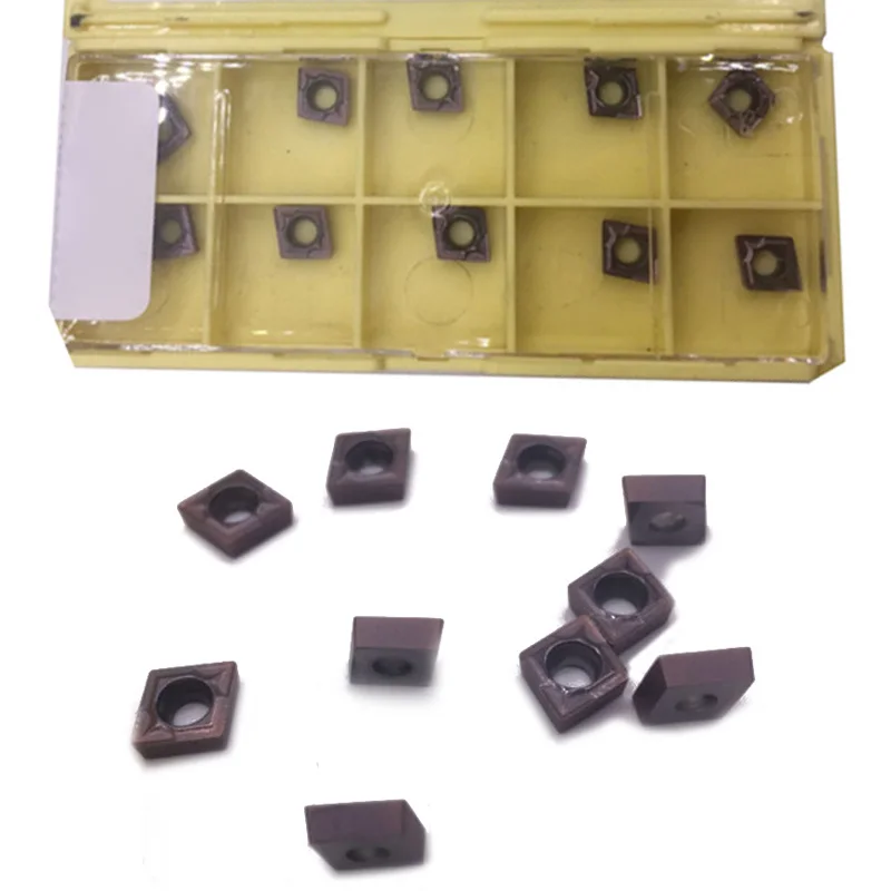 

100pcs Carbide Inserts CCMT060204 VP15TF CCMT21.51 Insert Carbide Milling Cutter Metalworking Tool Parts Replacement