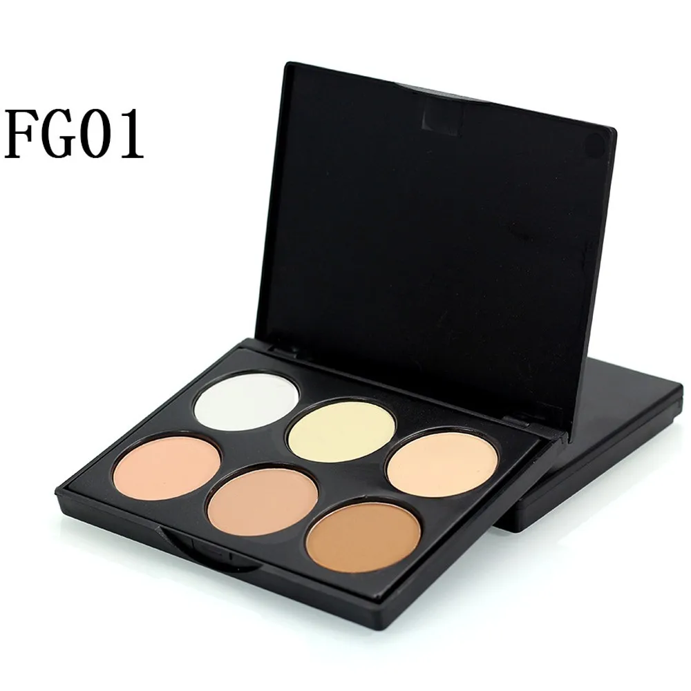 Консилер Maquiagem Профессиональный 6 цветов крем для лица макияж Палетка для косметики и маскирующего карандаша Прямая Dot6 - Цвет: A