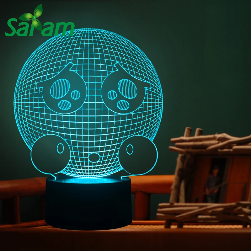 7 цветов интересные жаль выражение ночник 3D LED с сенсорным лампа загорается