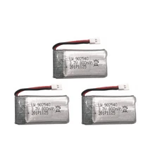 3 pces 3.7v 800mah 25c zangão li-polímero bateria 902540 para rc syma x5c x5sc x5sw x5hc mjx x708w quadcopter aeronave brinquedo