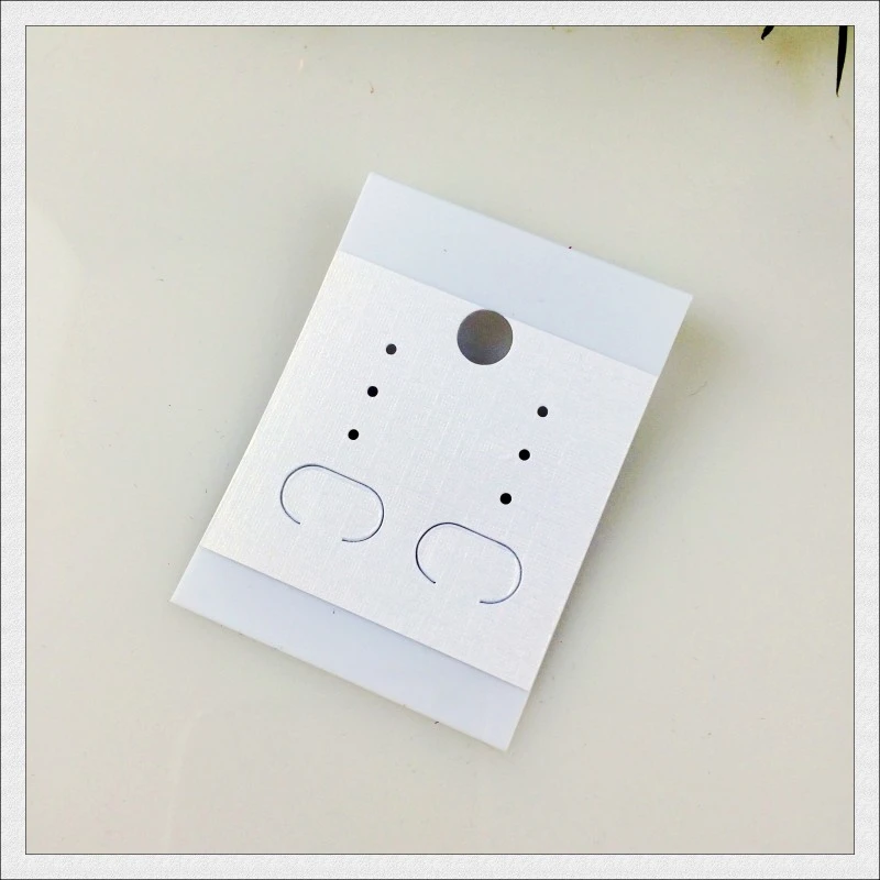 única tarjeta personalizada para embalaje de pendientes! 500 Uds. Joyería + PAPEL PVC de plástico blanco/pendientes de embalaje/tarjeta de etiqueta|earring packaging cards|packaging cardspaper jewelry