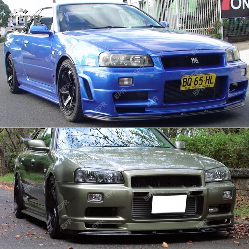 Для Nissan Skyline R34 GTR углеродное волокно OEM передняя часть для губ комплект авто