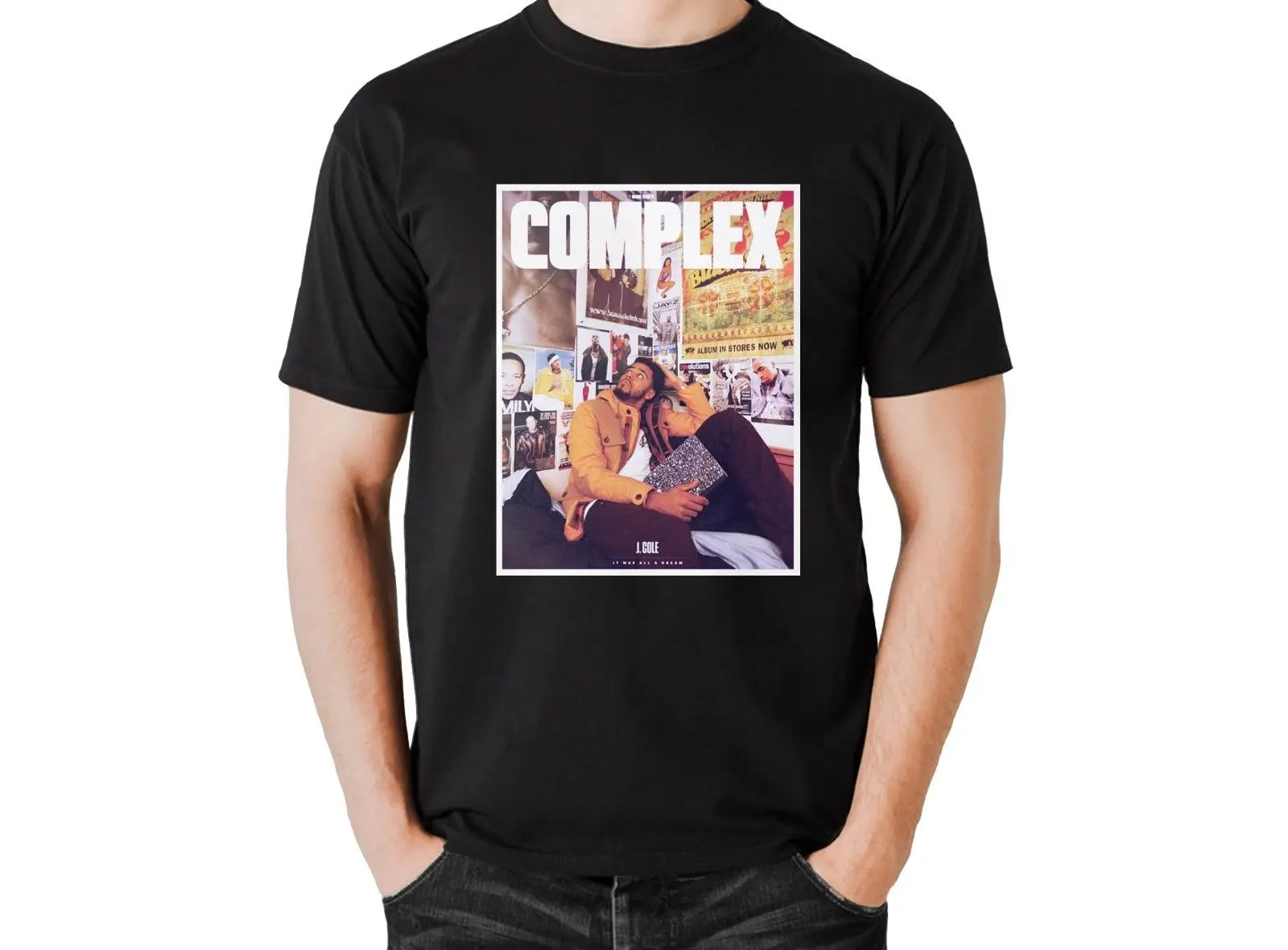 J Cole COMPLEX T Shirt 4 Your Eyez Only Throwback DREAMVILLE Tee Cole World NEW Men Tops Tees 