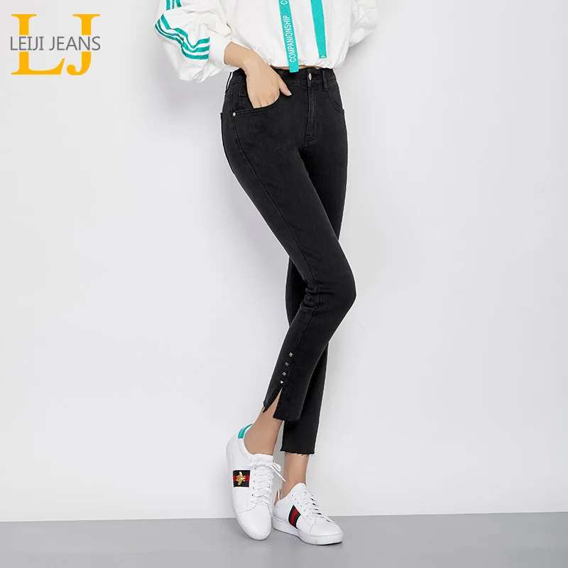 LEIJIJEANS Осенние обтягивающие джинсы-карандаш средняя талия длина по щиколотку
