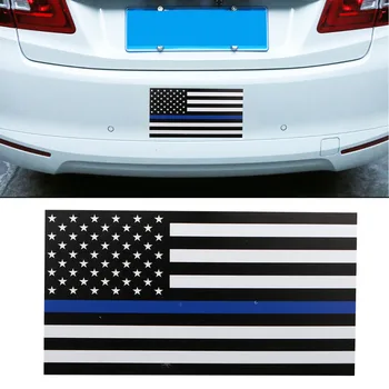 

1PC Removable Magnetic Black & White United States Flag Decal America Flag Car Vehicle Bumper Magnet Signs Car Sticker #SGB-11-1