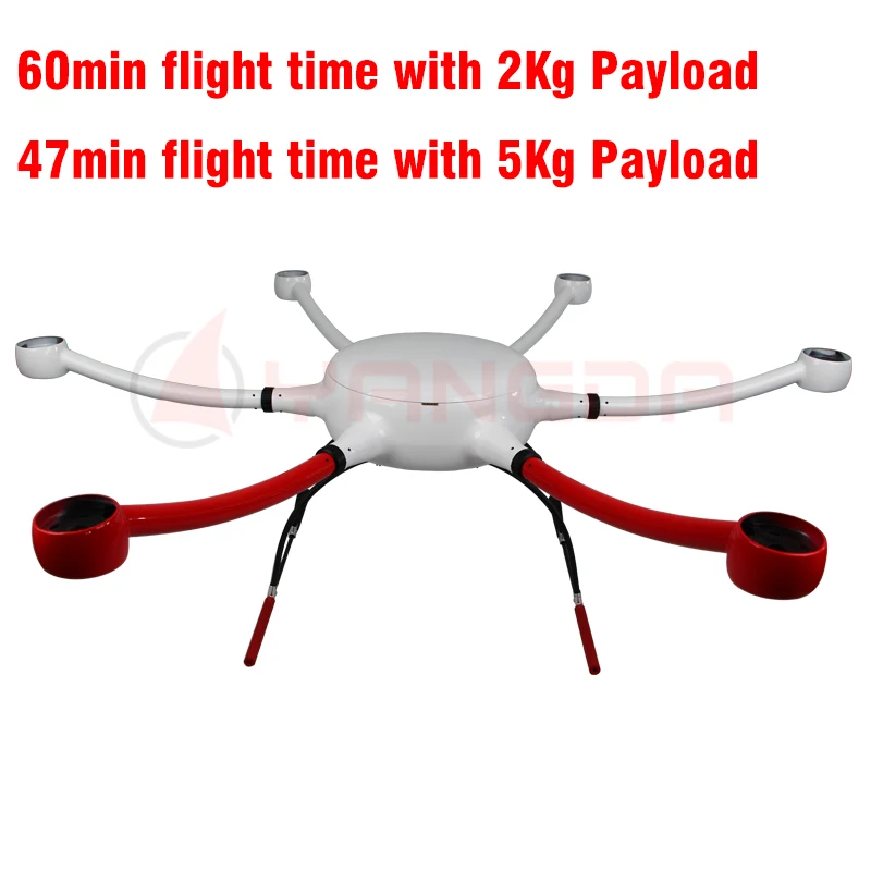 

long flight time hexacotper fame for heavy left drone1600mm multirotos with bigger fuselage uav for devlivery inspecion security