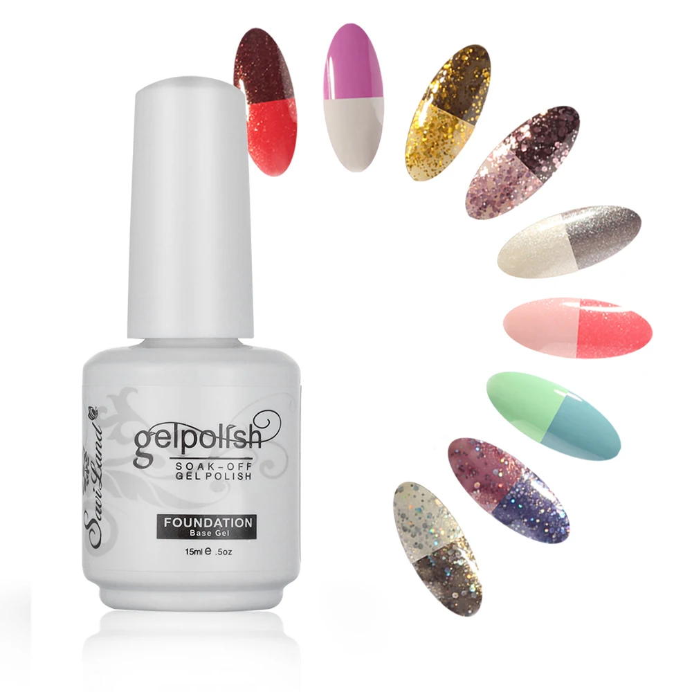 1PC 15ml Professional Soak Off Nail Art Gel Polish Base Coat Top Coat