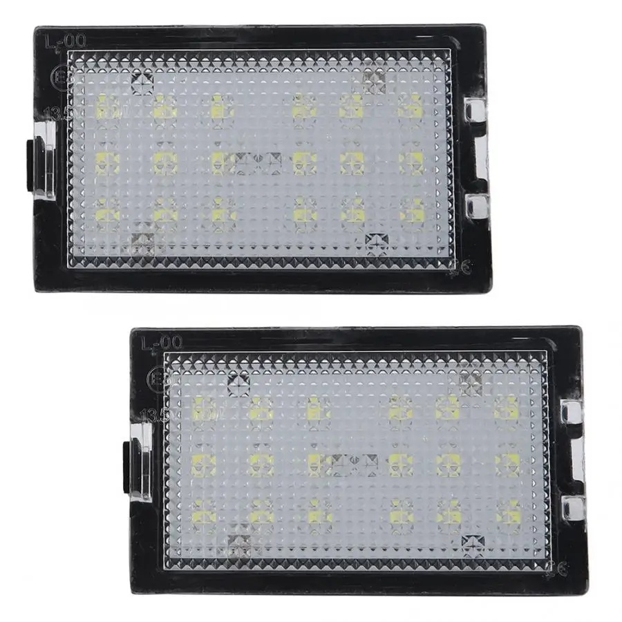 

2pcs 18 LED Beads License Plate LED Light Lamp For Land Rover Discovery Freelander Range Rover Car License Plate Light