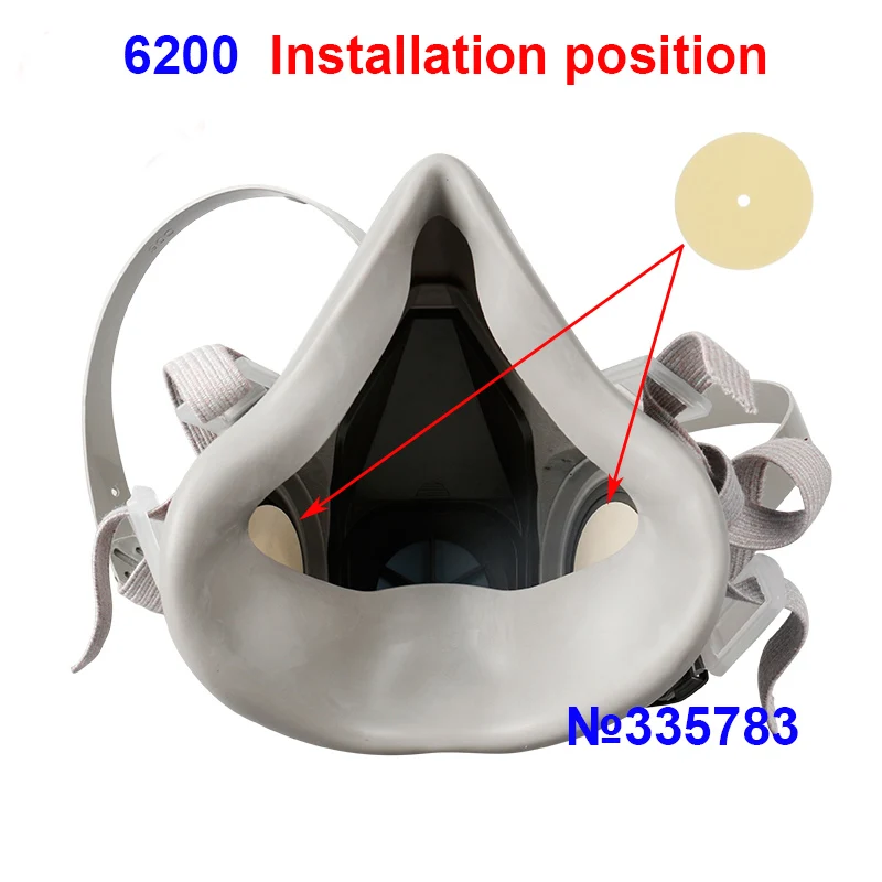 3 м 382 6893 всасывающая прокладка 3200/6200/6800/1211 противогаз Замена прокладка желтый круговой респираторный клапан