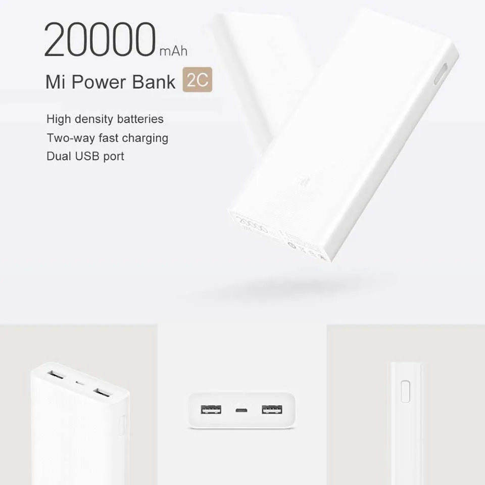 Xiao mi power Bank 20000 мАч PLM06ZM два порта usb Быстрая зарядка QC 3,0 20000 мАч mi power bank Внешняя батарея Портативная зарядка