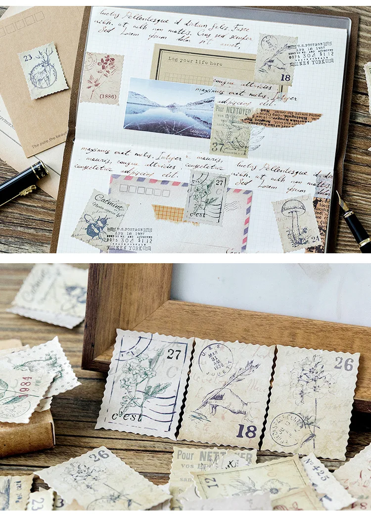 46 шт./упак. почтовое отделение Бумага конверт Европейский Стиль открытка с буквенным принтом хранилище канцелярских товаров Бумага Стикеры подарок