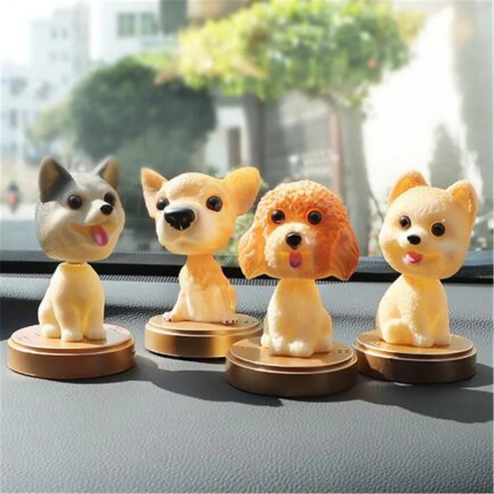 Car Ornament Nodding Dog Air Freshener Auto Perfume Decoration Bobblehead Dog Dash Toy Car Rocking Shaking Head Dog Air Purifier