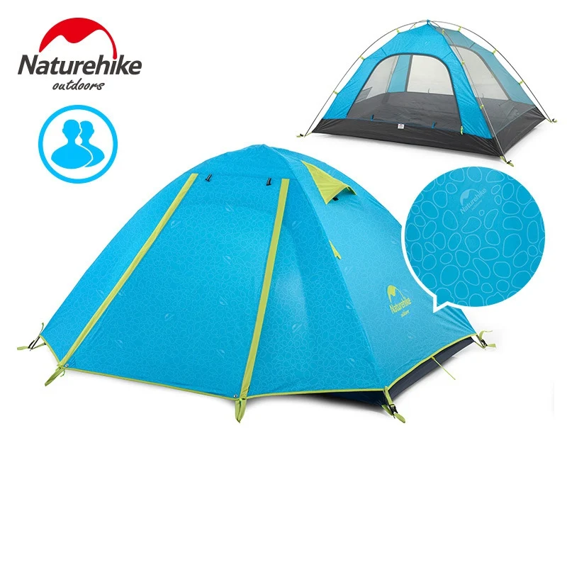 NatureHike 200*130*110CM  Double Layers Tent Camping 2 Person Outdoor Camping Hike Small Canopy Tents