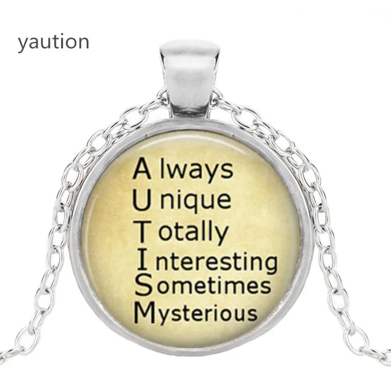 Autism Definition Necklace Autism Awareness Necklace Autistic Necklace