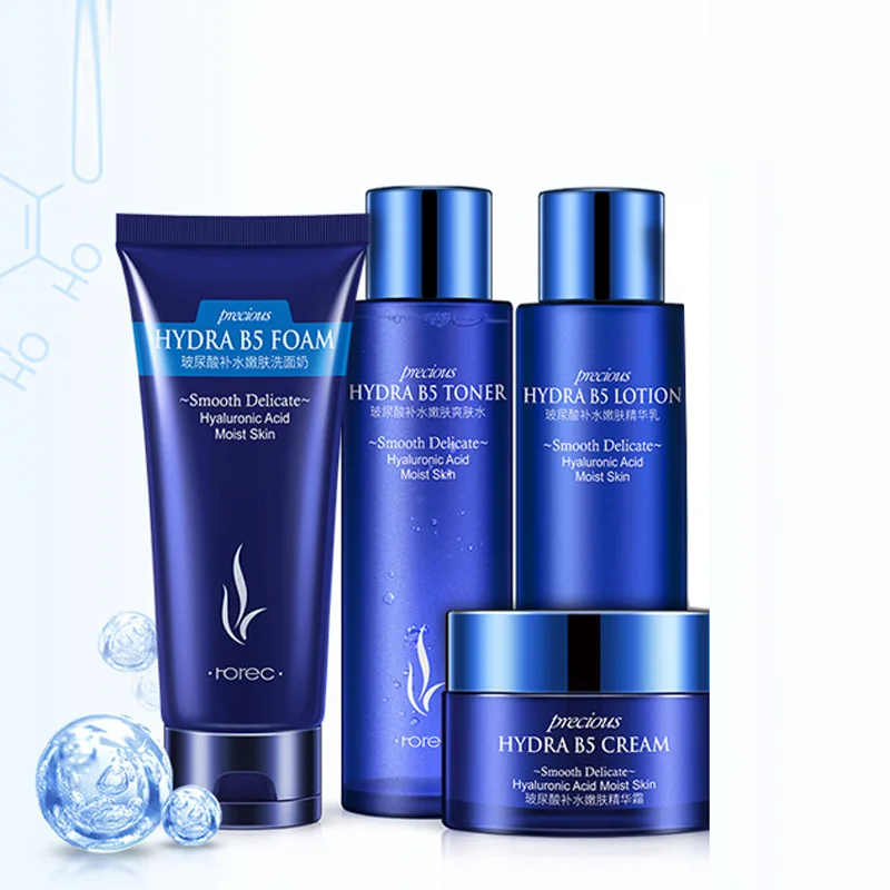 

Horec Hyaluronic Acid Rejuvenation Four-Piece Combination Other Skin Care Moisturizing Nourishment Oil Clean
