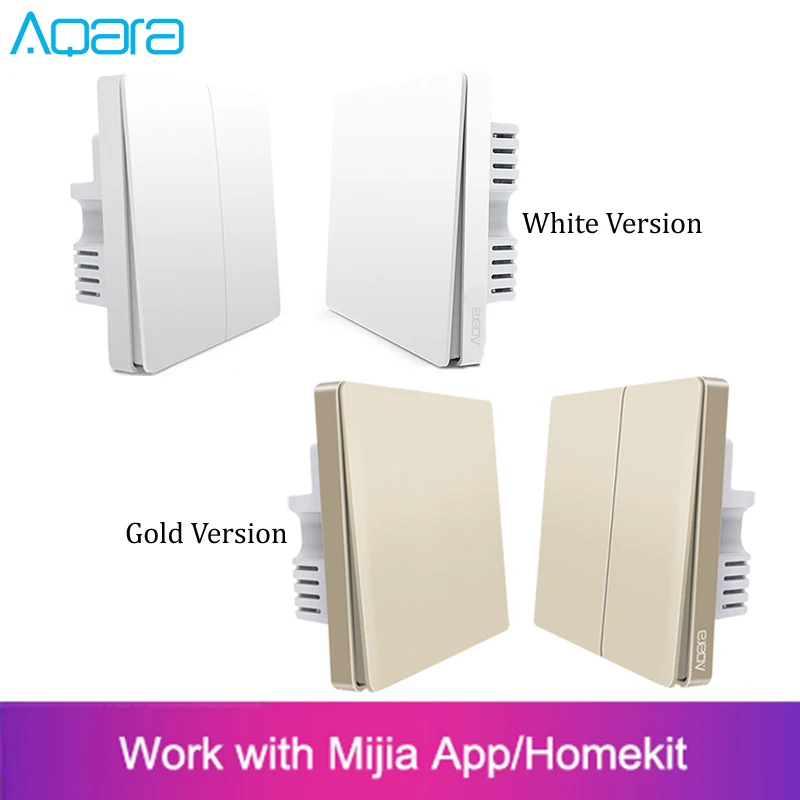 

original Xiaomi Aqara Mijia Smart home Light Control Single Fire wire ZigBee Wireless Key Wall Switch Via Smartphone APP