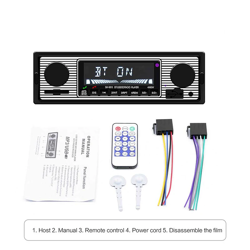 

Bluetooth Autoradio Car Radio FM Transmitter Stereo Auto Radio MP3 Multimedia Player U Disk Card High Sound Quality Audio Radio