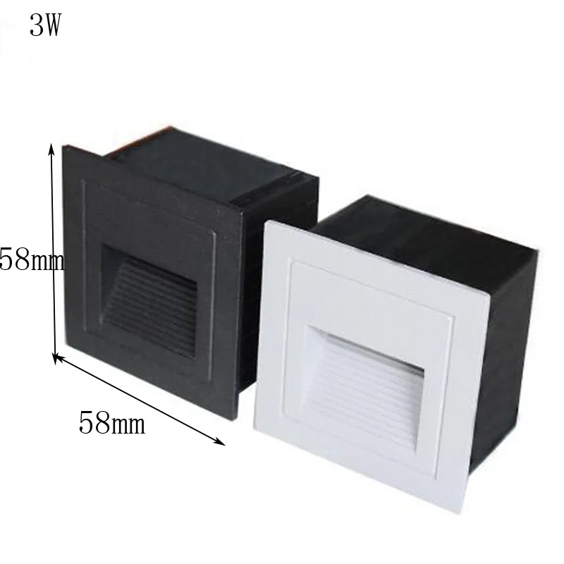 Kenlux Led stair light recessed step lights 3W&5W square & round AC85-265V outdoor & indoor waterproof fashion wall corner lamp