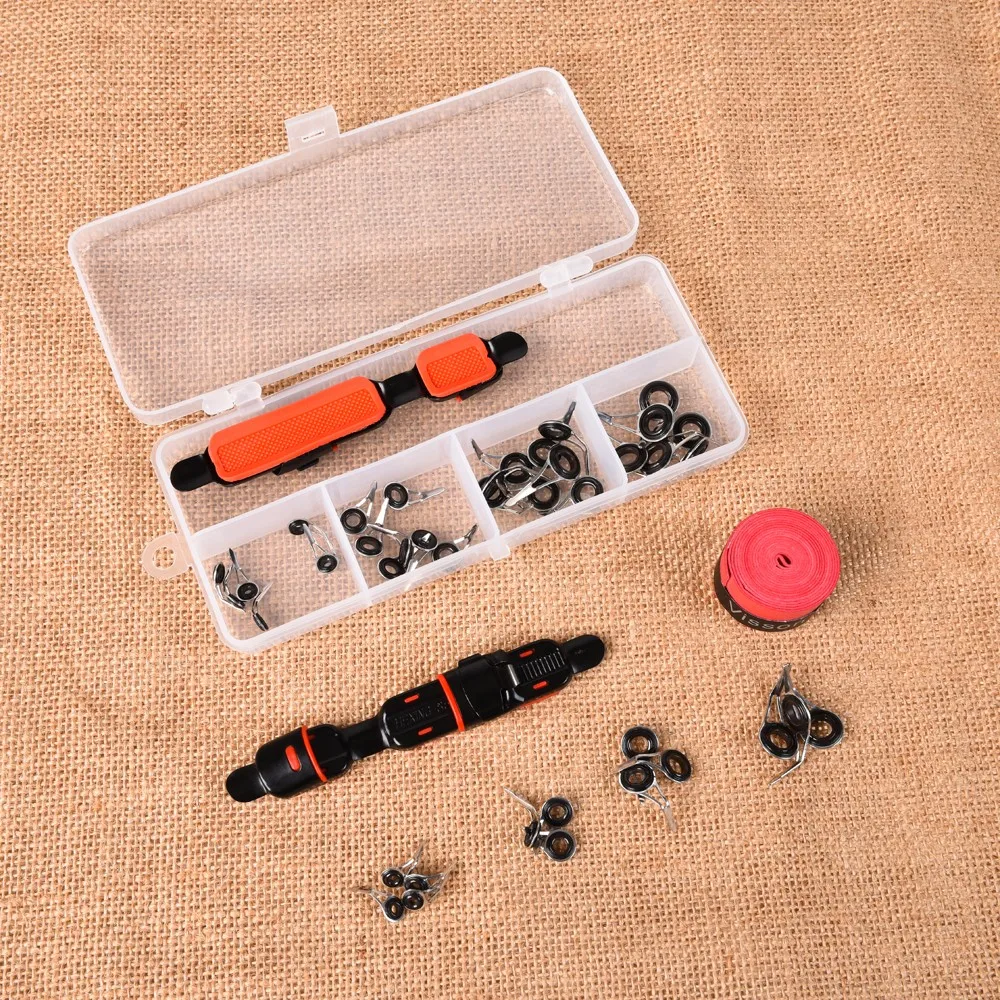 Fishing Rod Kits Adjustable Fishing Reel Deck Seat Stainless Steel Fishing Rod Tip Guides Rings Fishing Rod Grips Sweatband