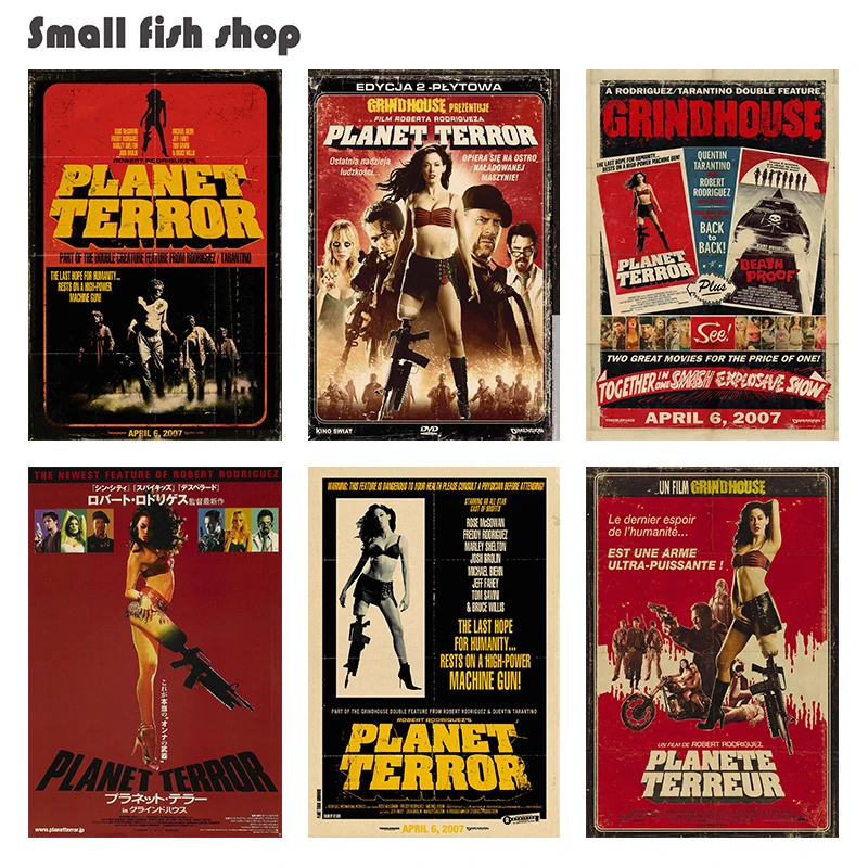 

Planet Terror Planet terora Home Furnishing decoration Kraft Movie Poster Drawing core Wall stickers