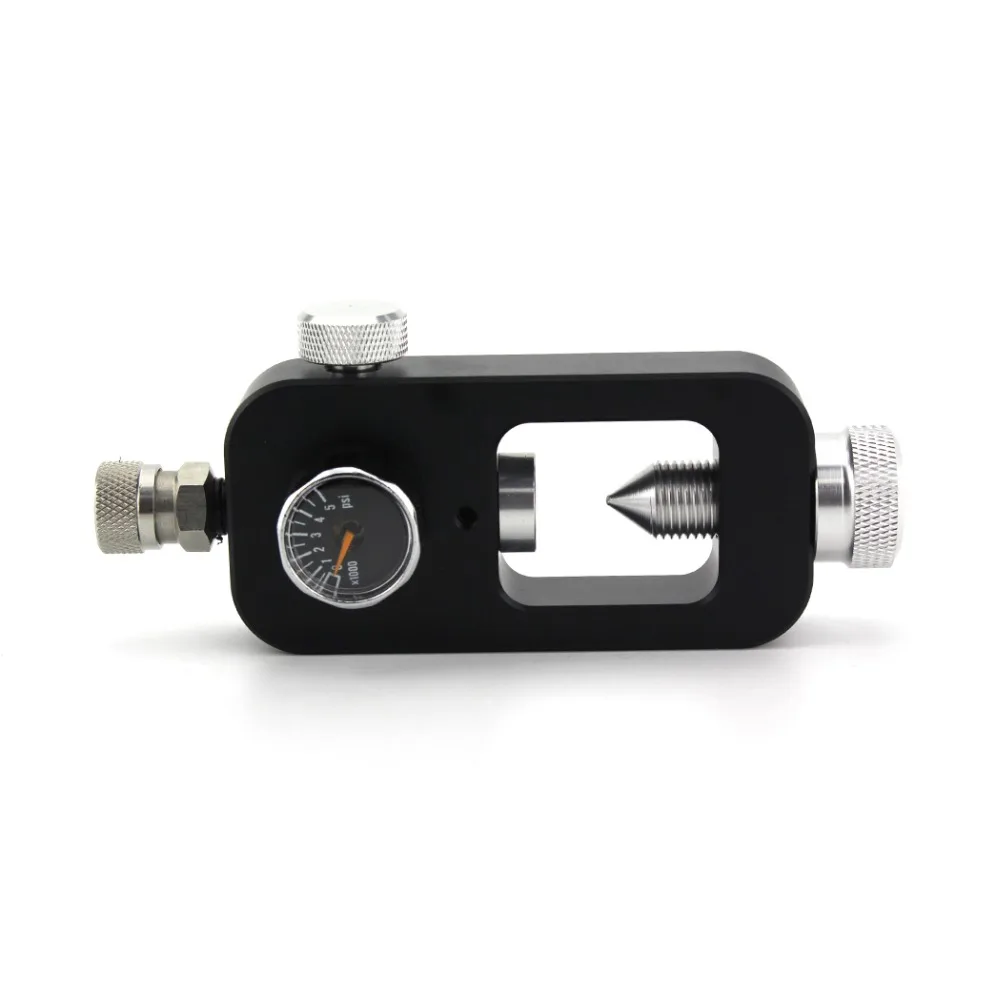 

Paintball Scuba Diving Refill Valve Adapter Yoke Style Fill Station 200bar 3000psi with 8mm Quick Disconnect Coupling Black