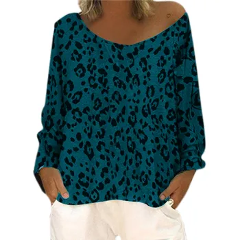 

womens tops and blouses Loose Casual Long Sleeve Plus Size Round Neck Printed ladies tops Blouse blusas mujer de moda 2019
