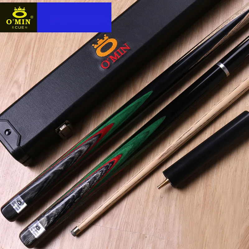 

O'MIN Shiny Lake 3/4 Snooker Cue Kit 9.5mm 10mm Tip with Snooker Cue Case ,Joint Protector China
