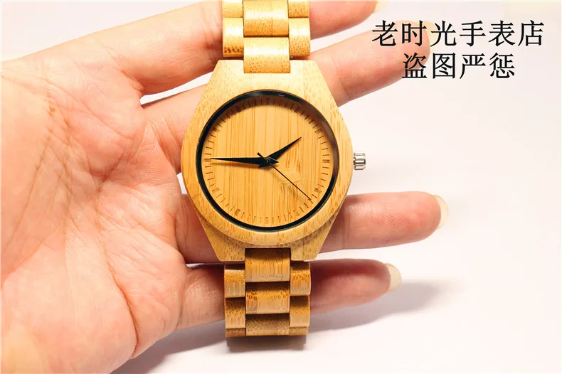 Hotime Для мужчин платье Bamboo Часы Роскошные Для мужчин Топ Брендовая Дизайнерская обувь кварцевые часы с японским двигаться Для мужчин t
