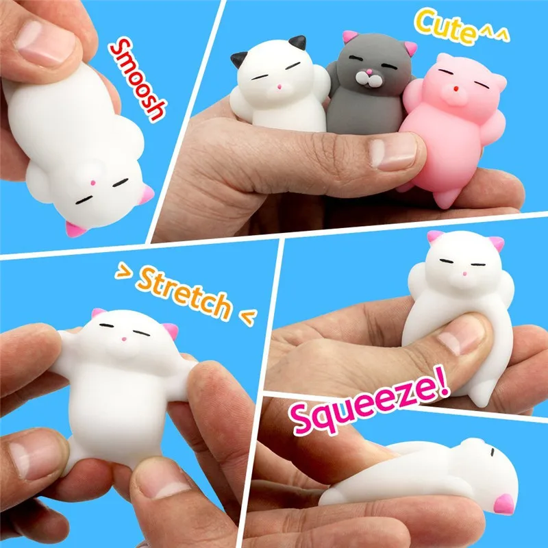 Cute Mini Animal Squishies Kawaii Mochi Squeeze Toys Stretch Stress Soft Squishy 