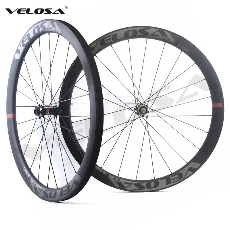 

Velosa CX45-SL Road Disc Brake carbon wheelset,45mm hookless,700C cyclocross Gravel wheel,tubeless ready 6-bolt/center lock