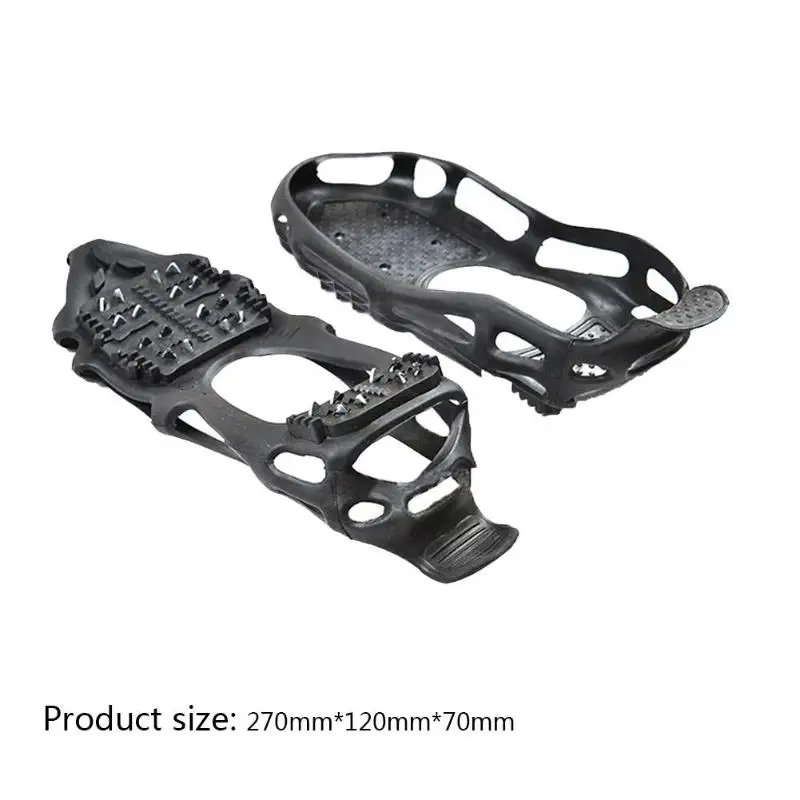 Step confidently in slippery terrain with these 24 Tooth Ice Gripper Boot Crampons. With 24 steel spikes, there is enough to really dig in - you can hit the trail, ski slope, or even winter hike in style. They'll give you a grip on icy surfaces that'll make you wonder why you ever worried. Enjoy your winter terrain, no slips!