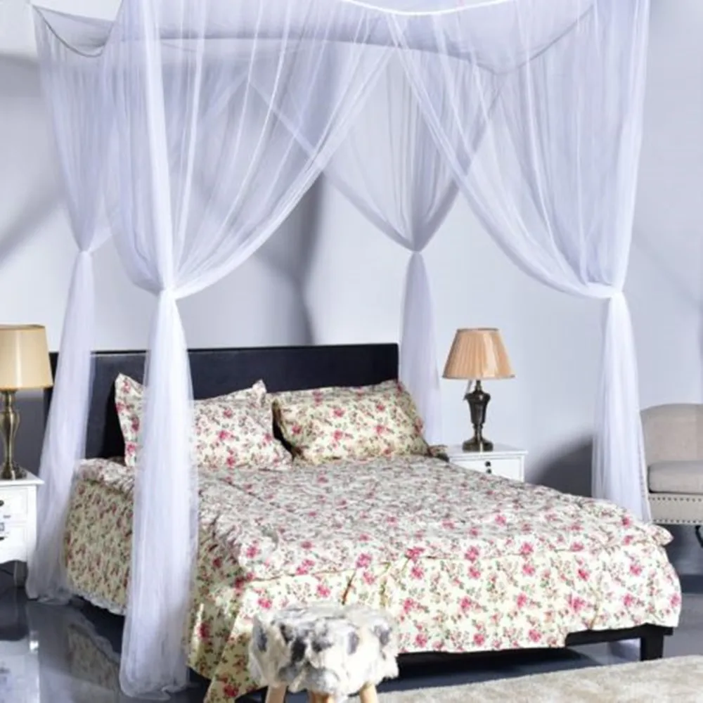 

Summer Mosquito Net Elegant Lace Canopy Curtain Baldachin Netting Quarto Doors For Double Bed Cradle Free Shipping MQ1003