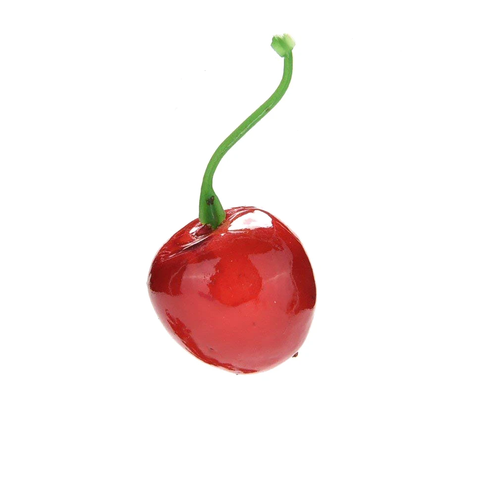 1 Pack Little Red Cherries Fake Artificial Fruit Model House Kitchen Decoration Desk Ornament Red