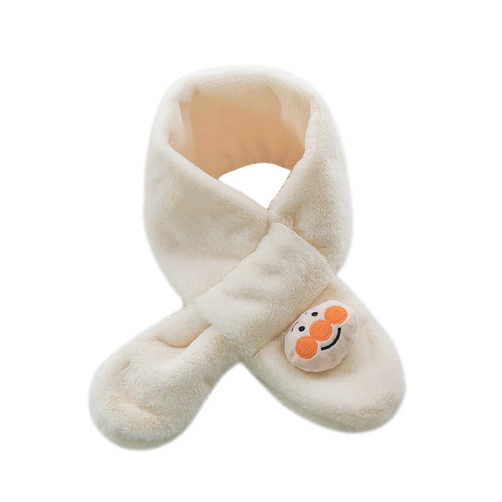 Детский шарф, шарфы, шейный платок, мягкий, сохраняющий тепло, Одноцветный, для зимы, Лучшая распродажа-WT - Цвет: Белый