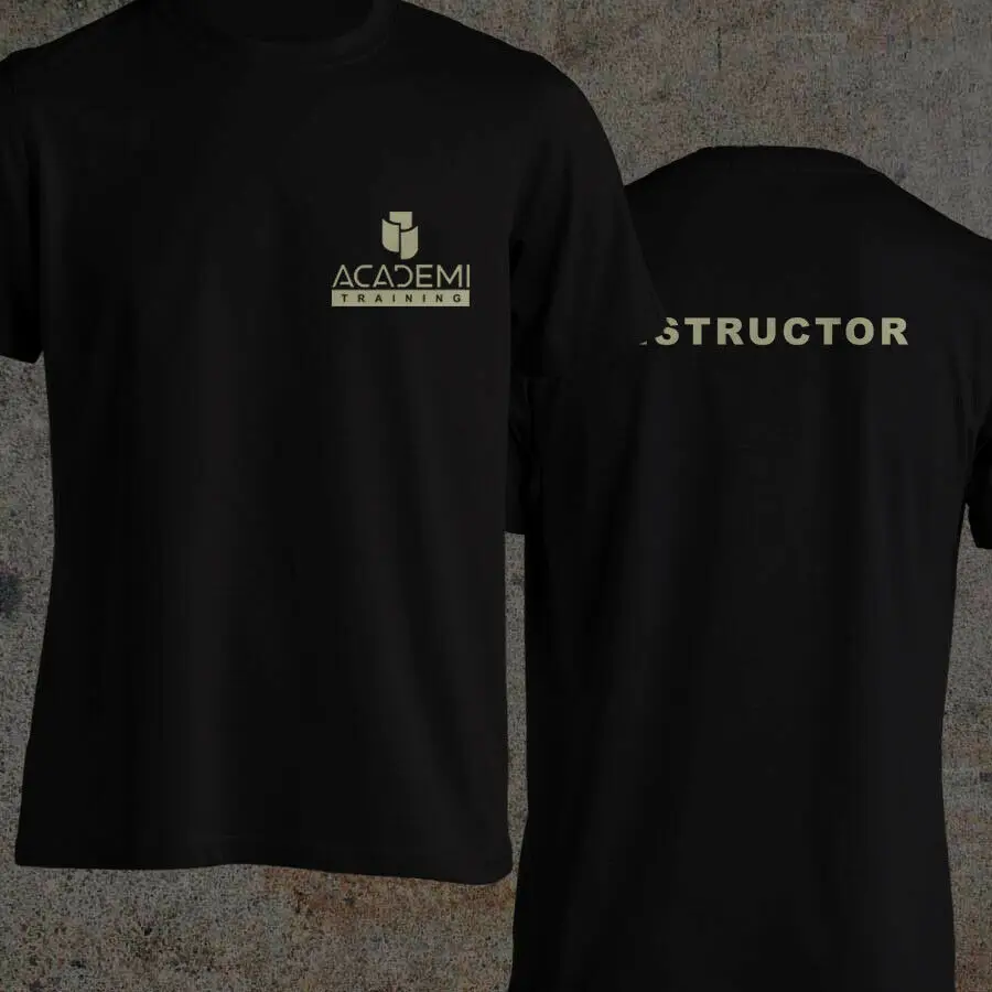 

2019 Funny Double Side Academi Training Instructor Staff Navy And Black Ultra Cotton T-Shirt S-3Xl Unisex Tee